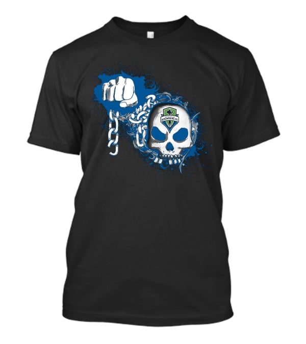 Seattle Sounders Fc Skull And Chains T-Shirt