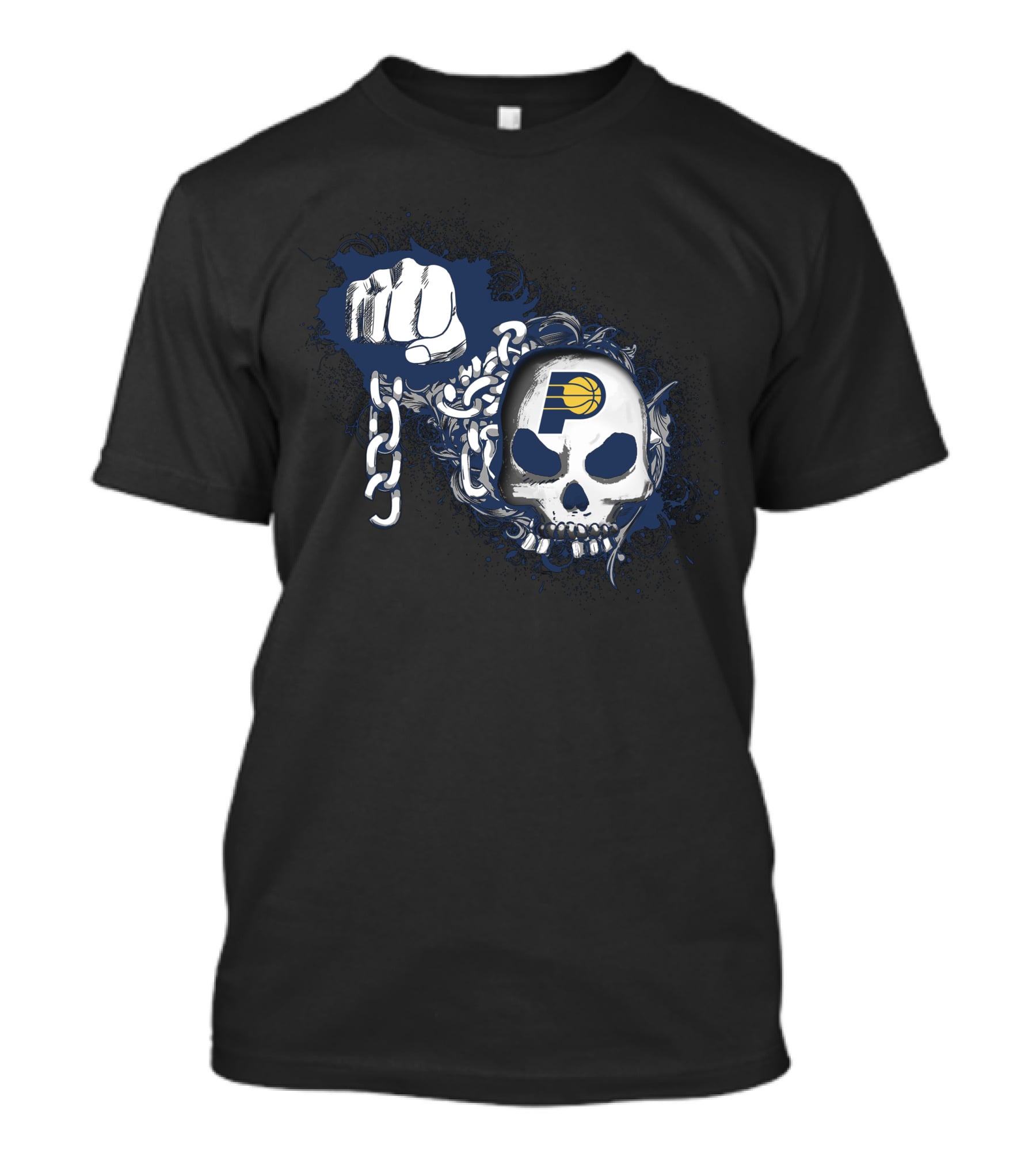 Indiana Pacers Skull Fist Chain T-Shirt
