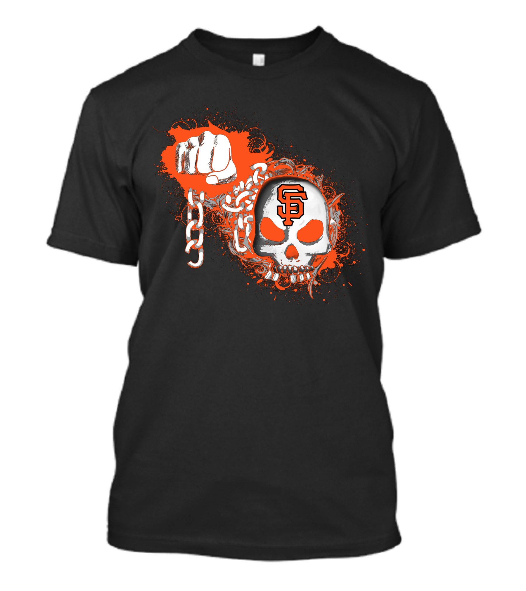 Fist Chain Skull Sf 220 San Francisco Giants T-Shirt