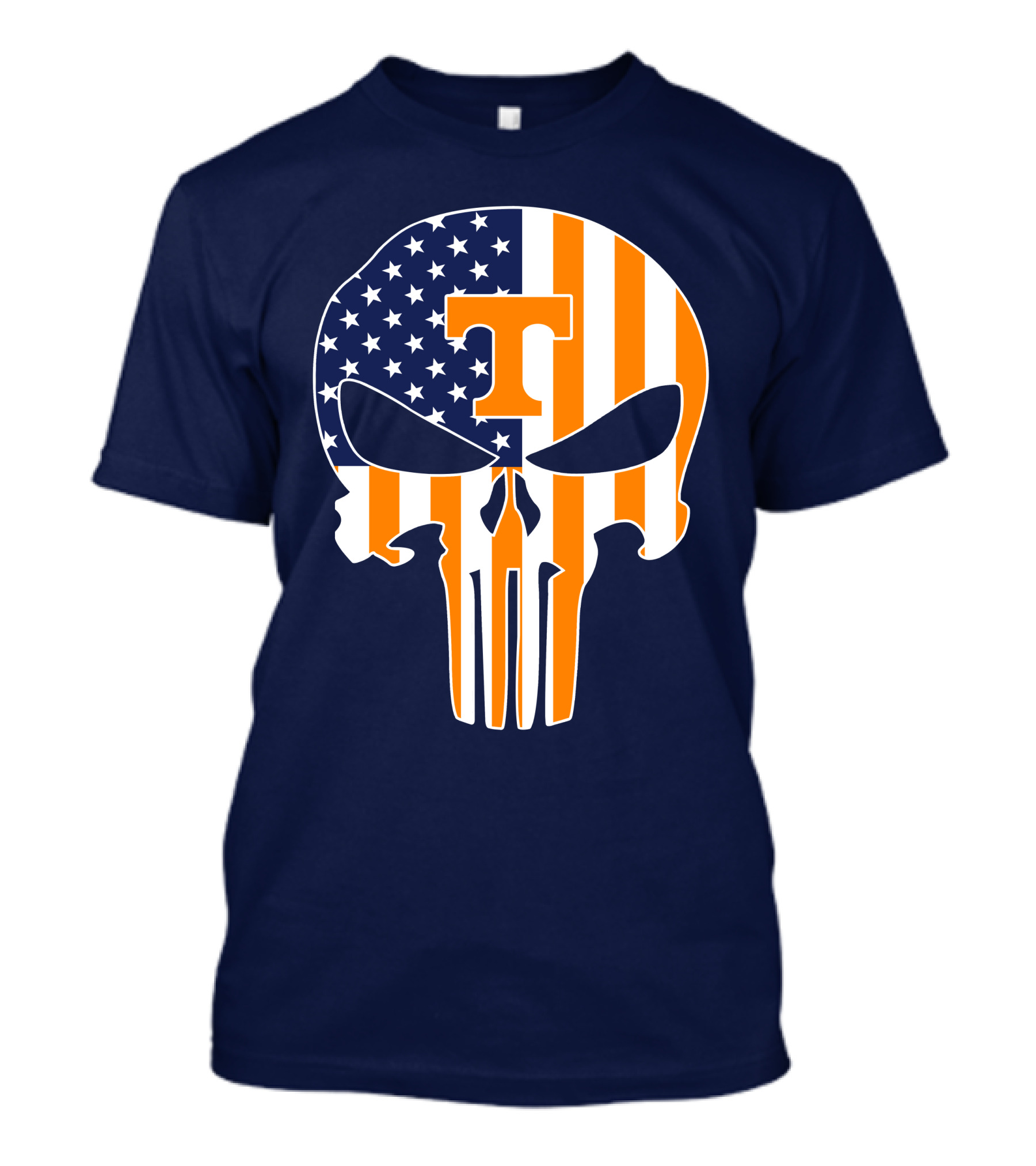 Tennessee Volunteers The Punisher American Flag Skull Icon T T-Shirt