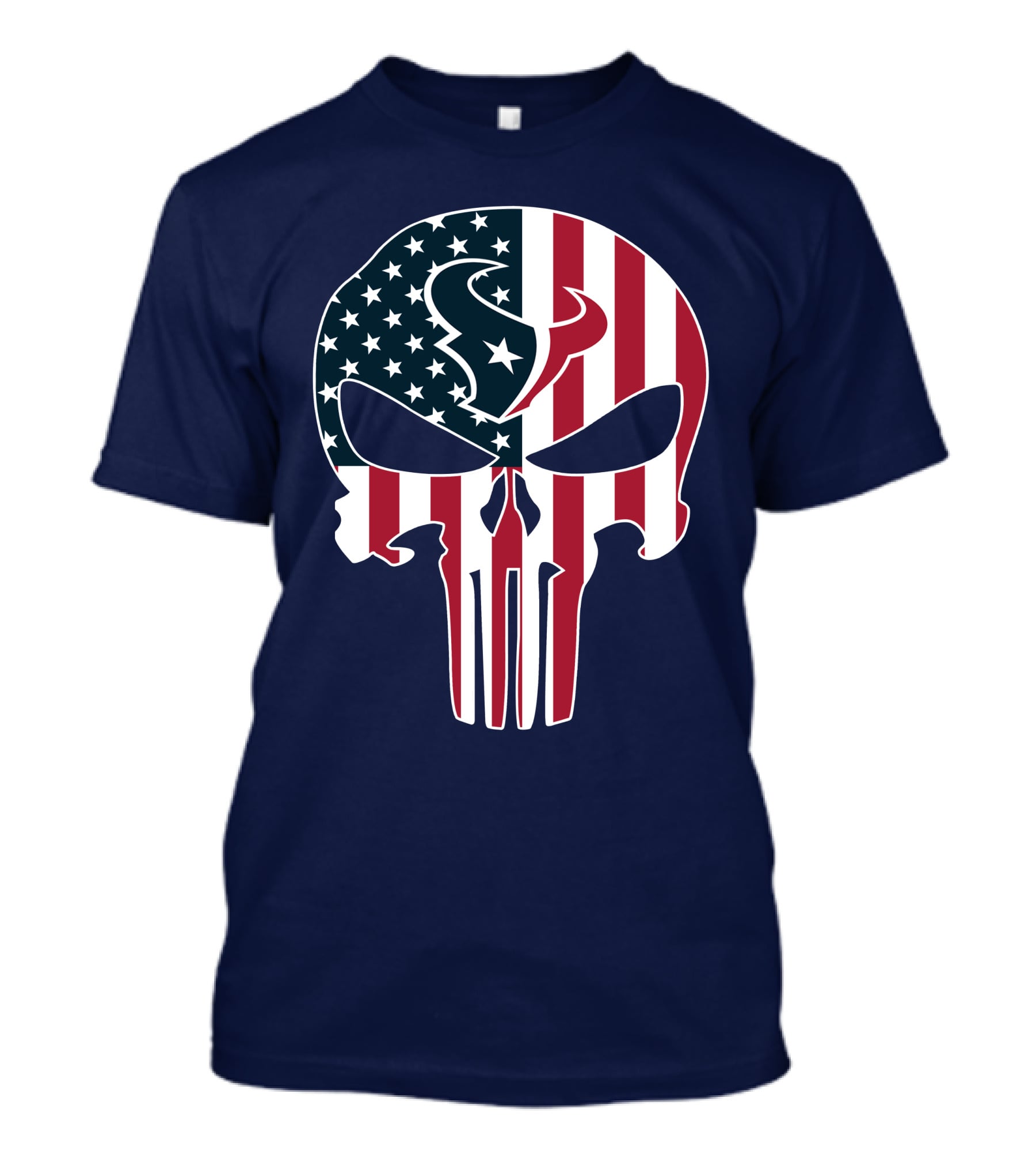 Houston Texans The Punisher American Flag T-Shirt
