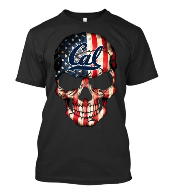Cal Skull American Flag T-Shirt