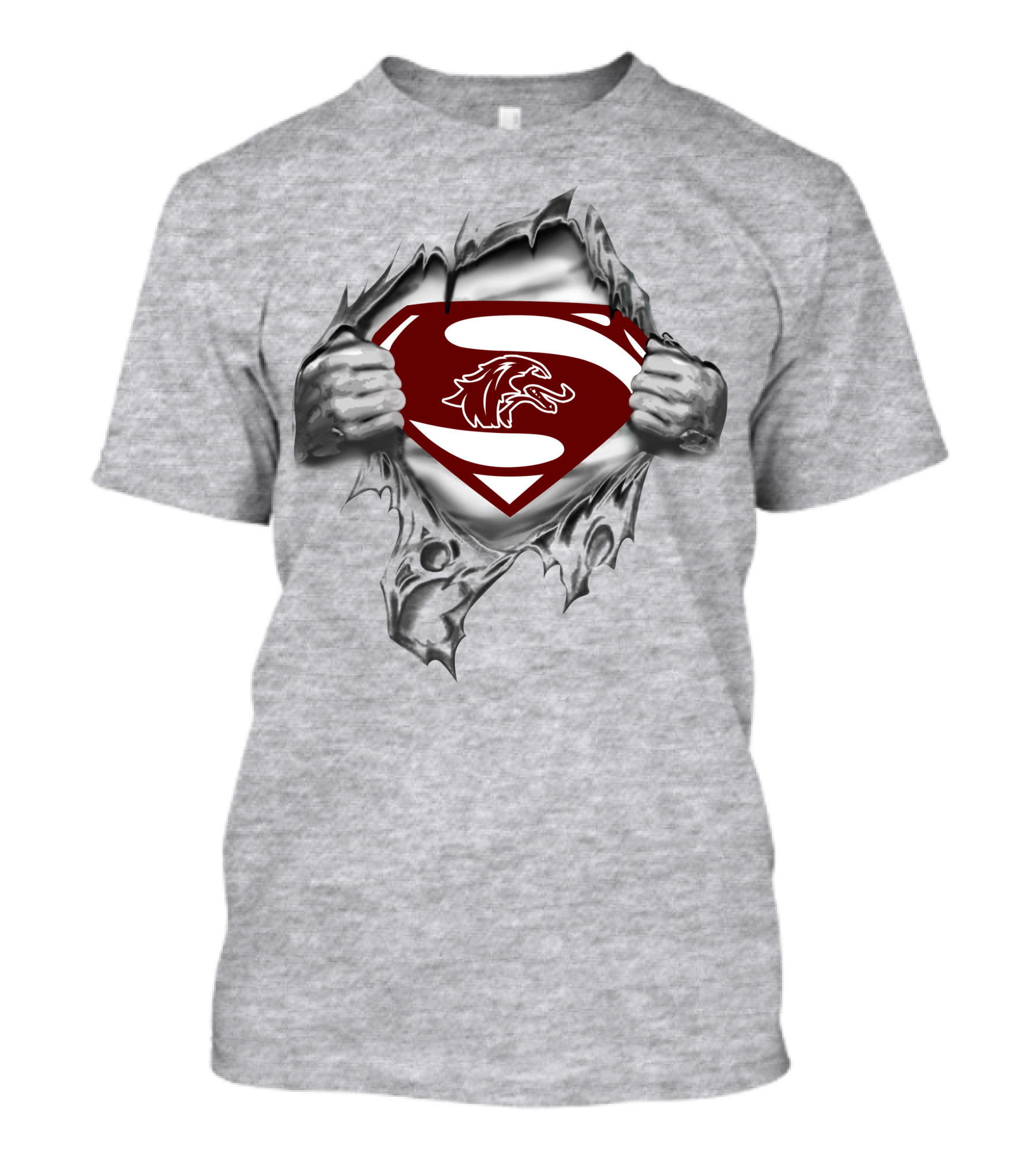 Southern Illinois Saluki Superman Logo Burst T-Shirt