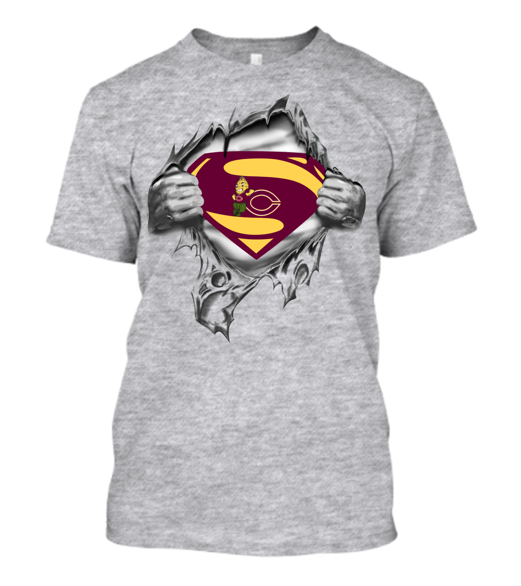 Moorhead Cobbers Superman Logo Rip T-Shirt