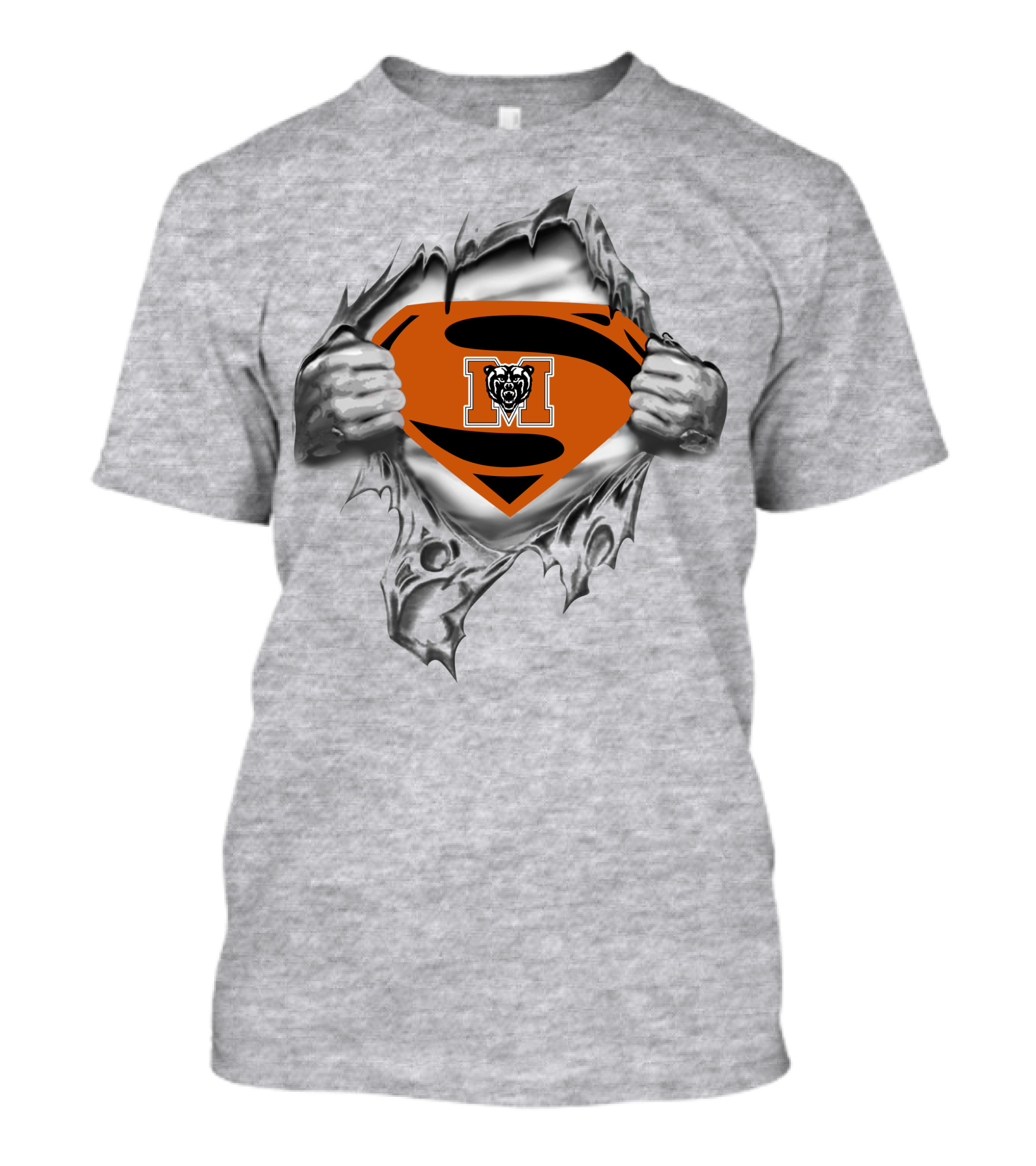 Mercer Bears Superman Logo Emblem With Iconic M And Bear T-Shirt