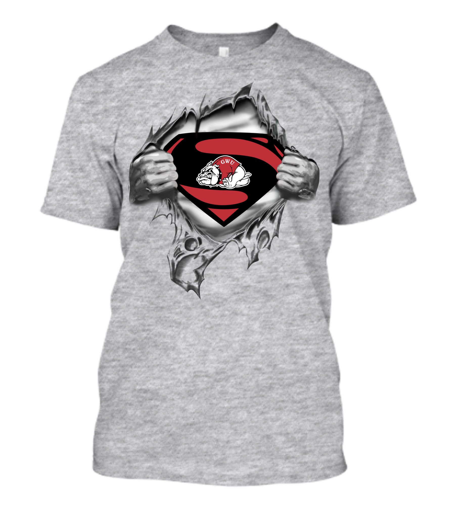 Gardner-Webb Bulldogs Gwc Superman Logo With Bulldog T-Shirt