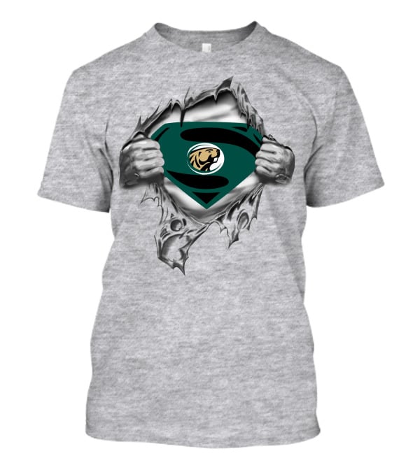 Bemidji State Beavers Superman Logo Torn Shirt T-Shirt