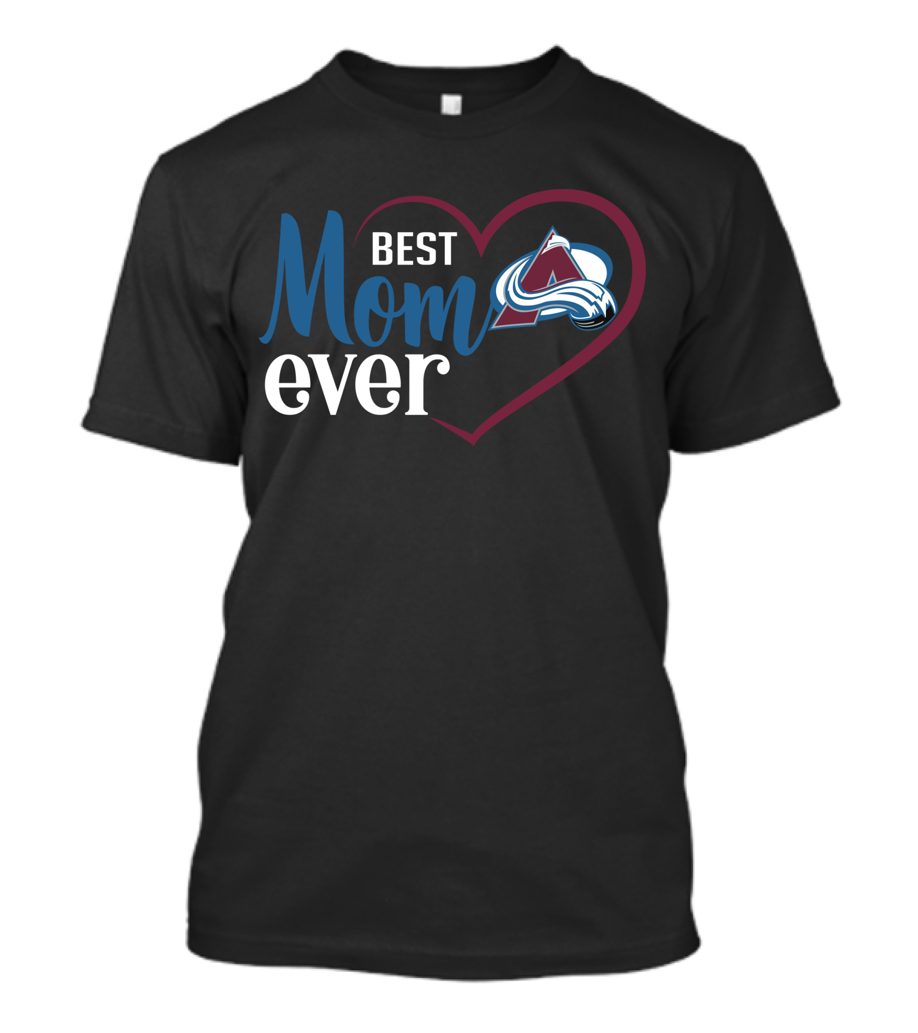Best Mom Ever Colorado Avalanche Heart T-Shirt