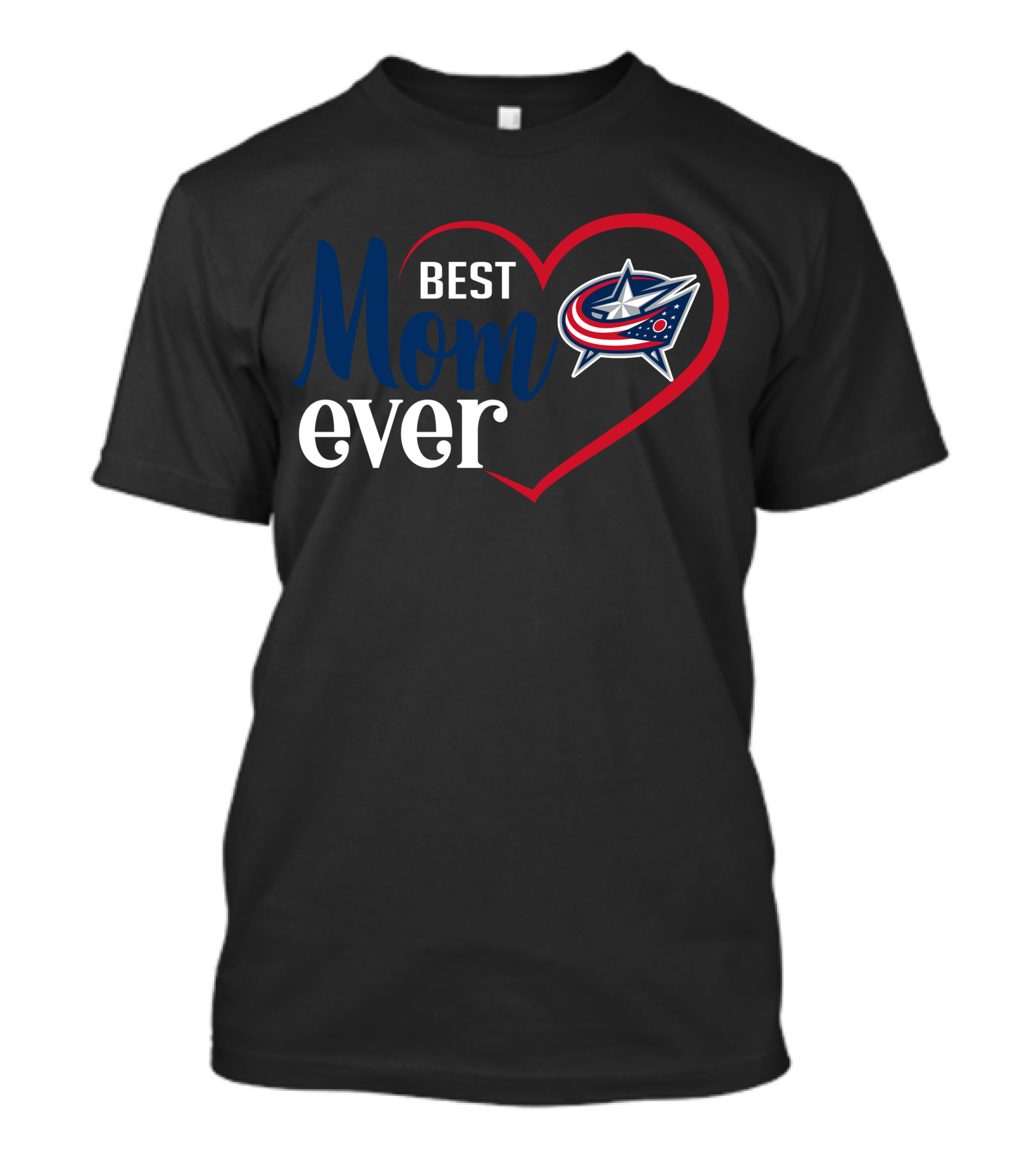 Columbus Blue Jackets Heart Best Mom Ever T-Shirt