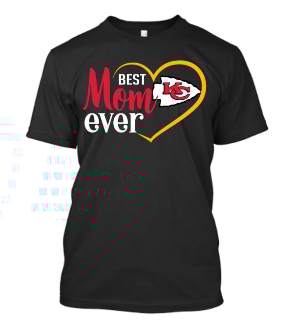 Best Mom Ever Kansas City Chiefs Heart T-Shirt