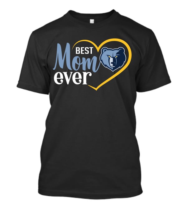 Memphis Grizzlies Best Mom Ever Heart And Bear T-Shirt