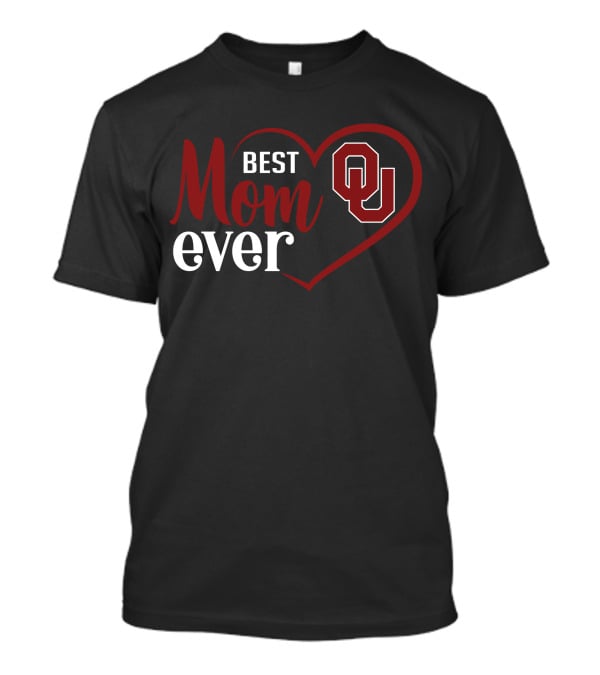 Best Mom Ever Oklahoma Sooners Heart Ou T-Shirt
