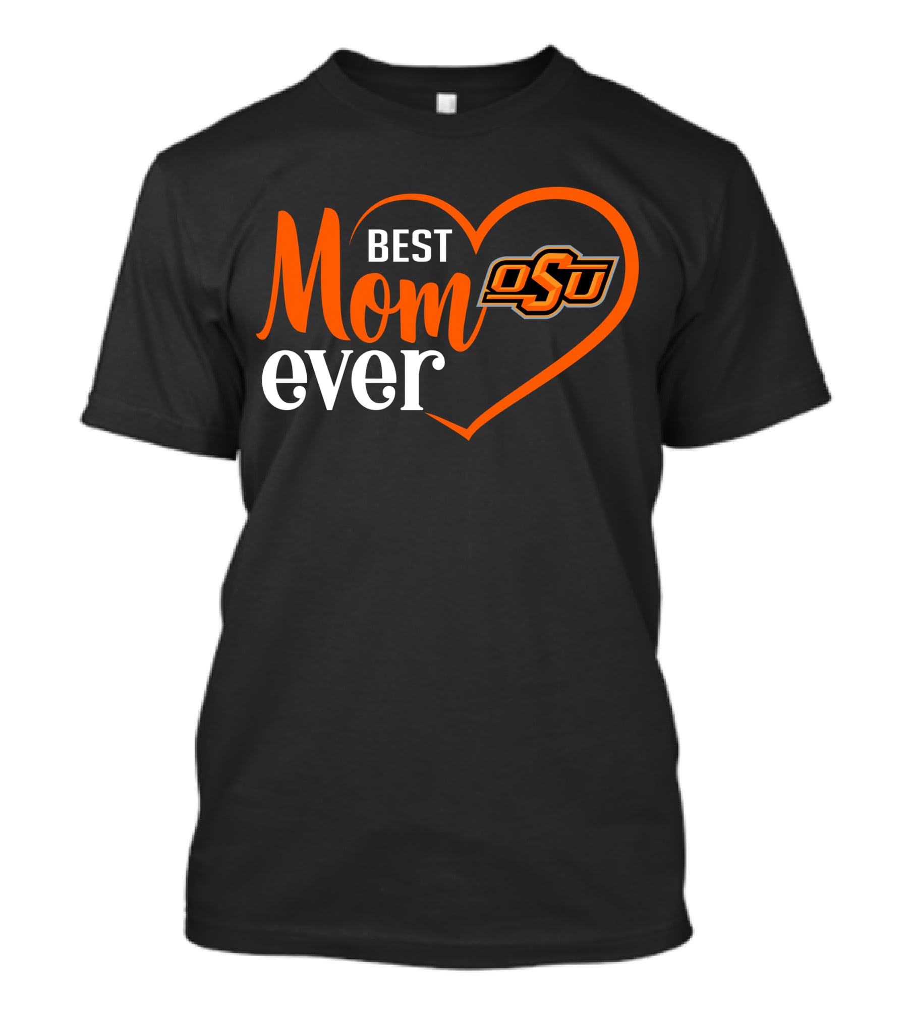 Best Mom Ever Oklahoma State Cowboys Heart Osu T-Shirt