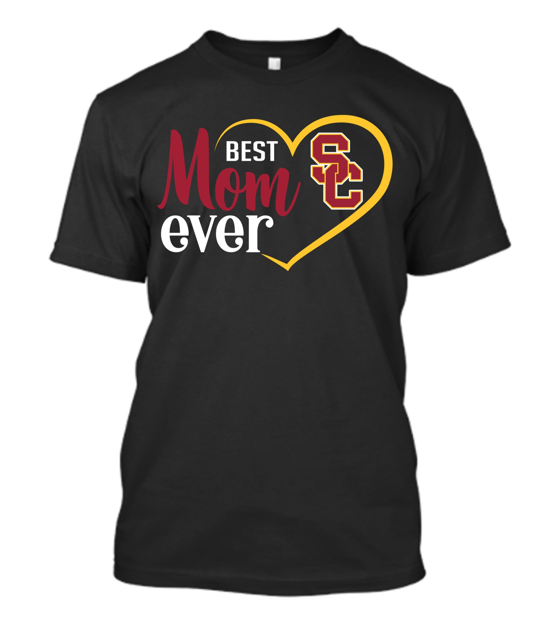 Usc Trojans Best Mom Ever Heart T-Shirt