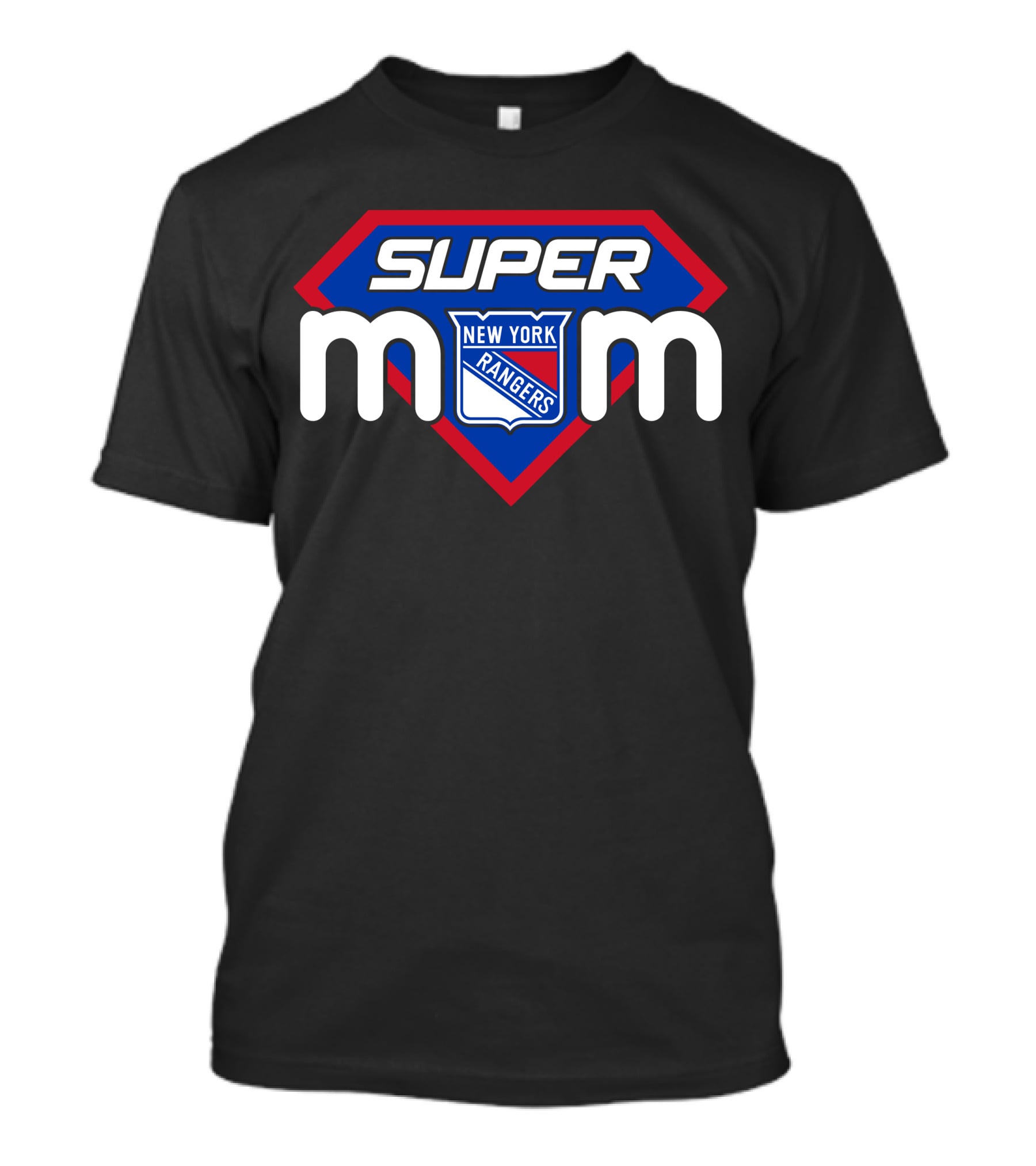 New York Rangers Super Mom Emblem With Shield T-Shirt