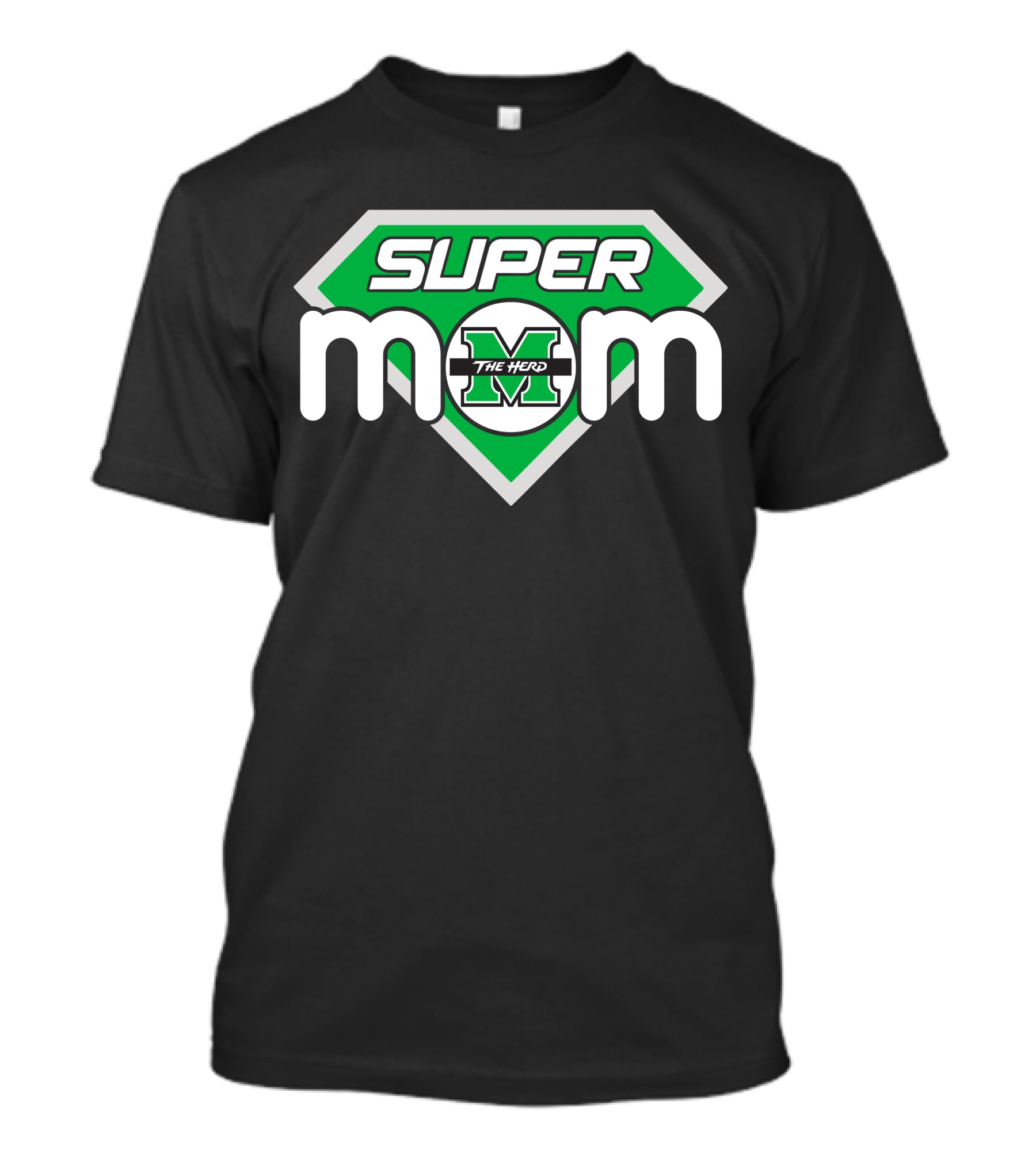 Marshall Thundering Herd Super Mom Logo With The Herd T-Shirt