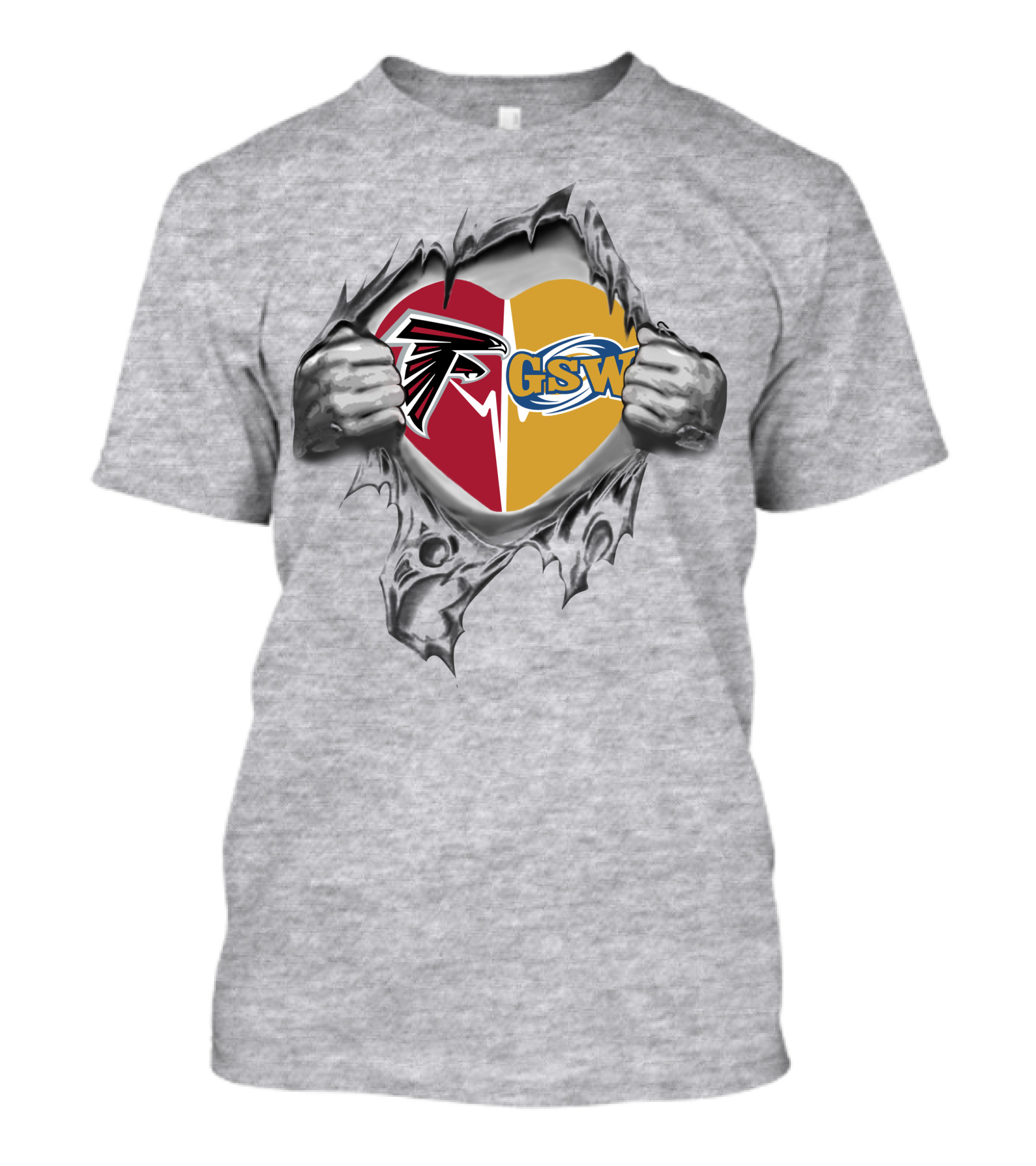 Falcons Georgia Southwestern Hurricanes Heart T-Shirt