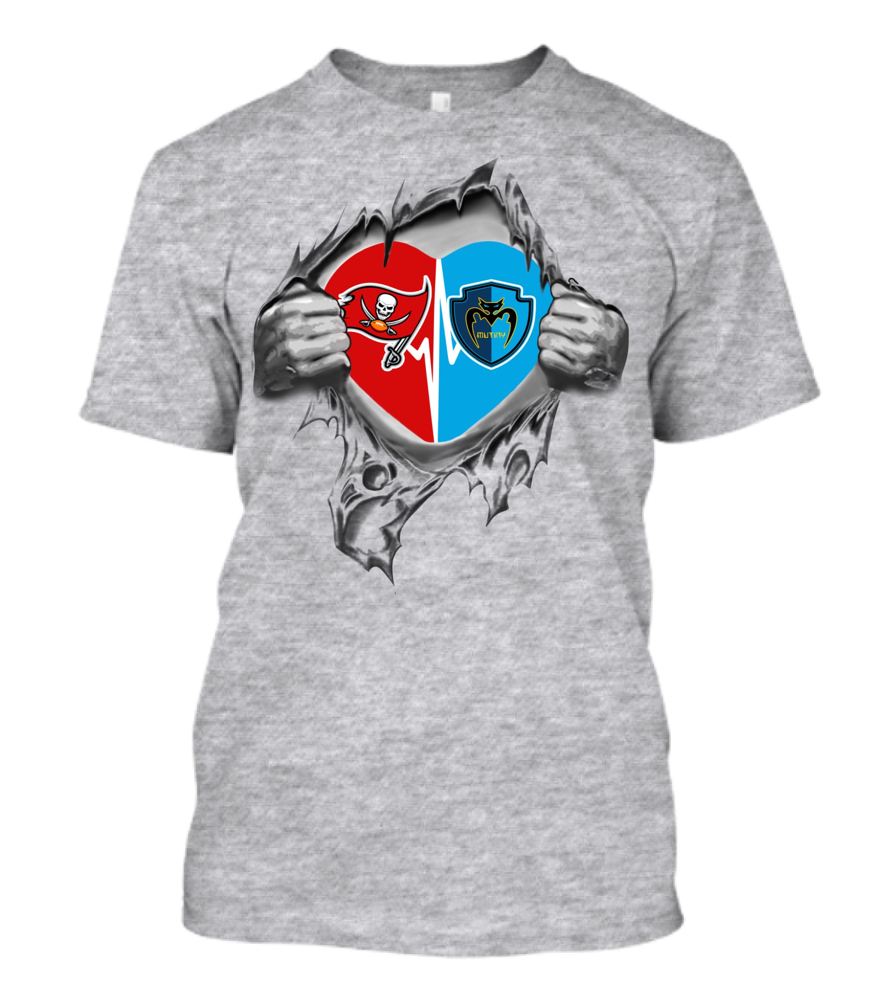 Buccaneers Mutiny Heart Tampa Bay Fan Passion T-Shirt