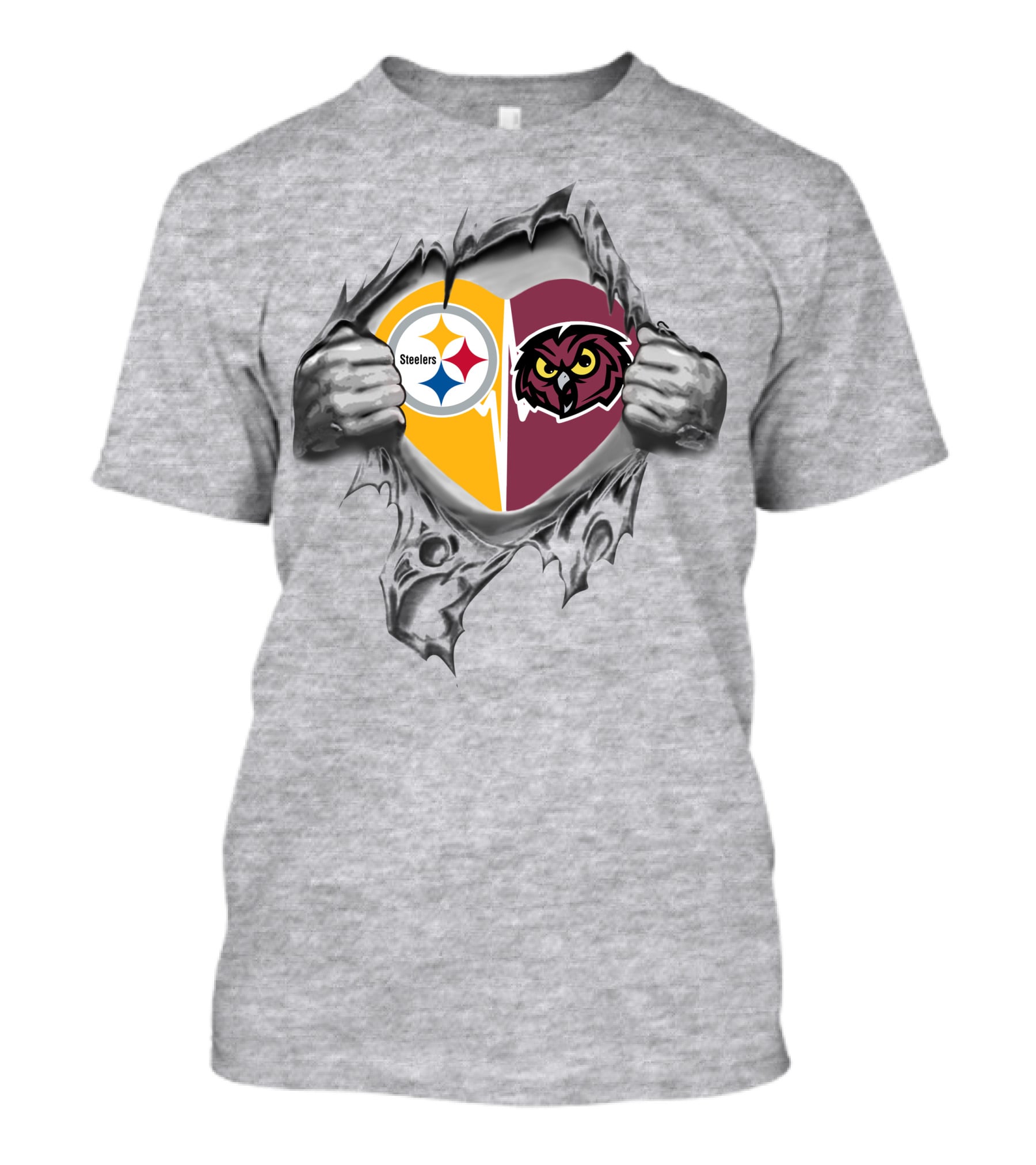 Steelers Temple Owls Heart In My Hands T-Shirt