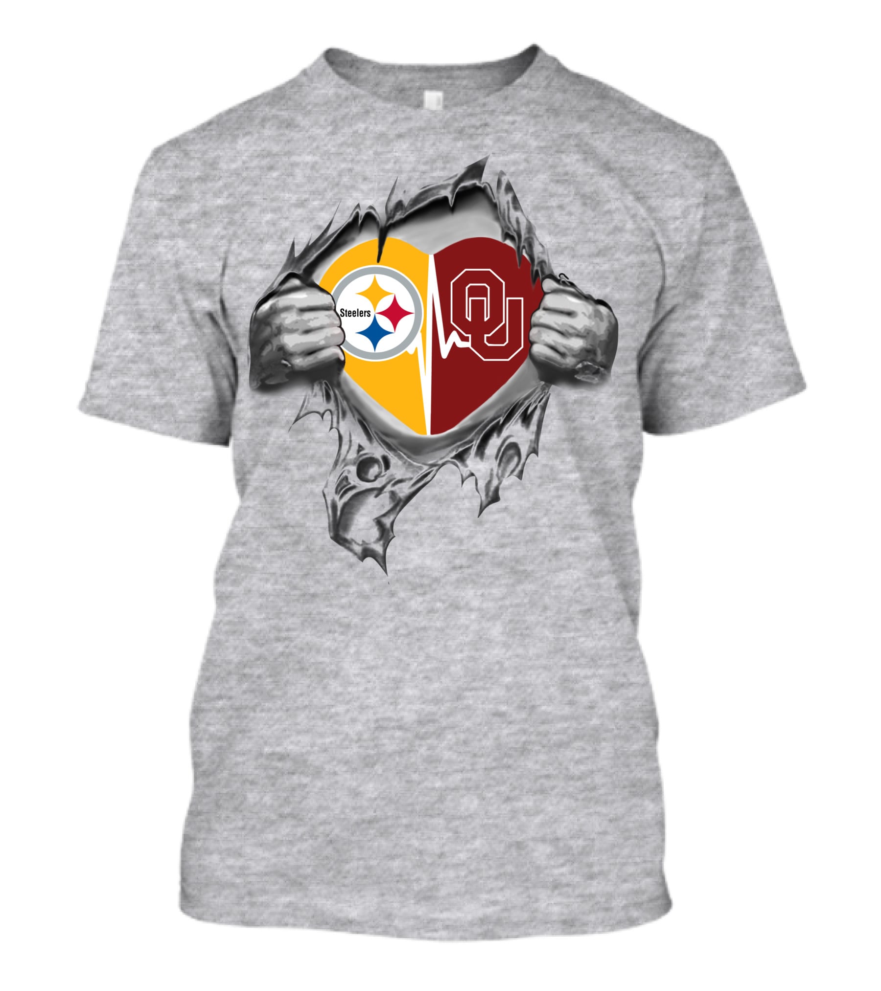 Steelers Oklahoma Sooners Heart Inside Me T-Shirt