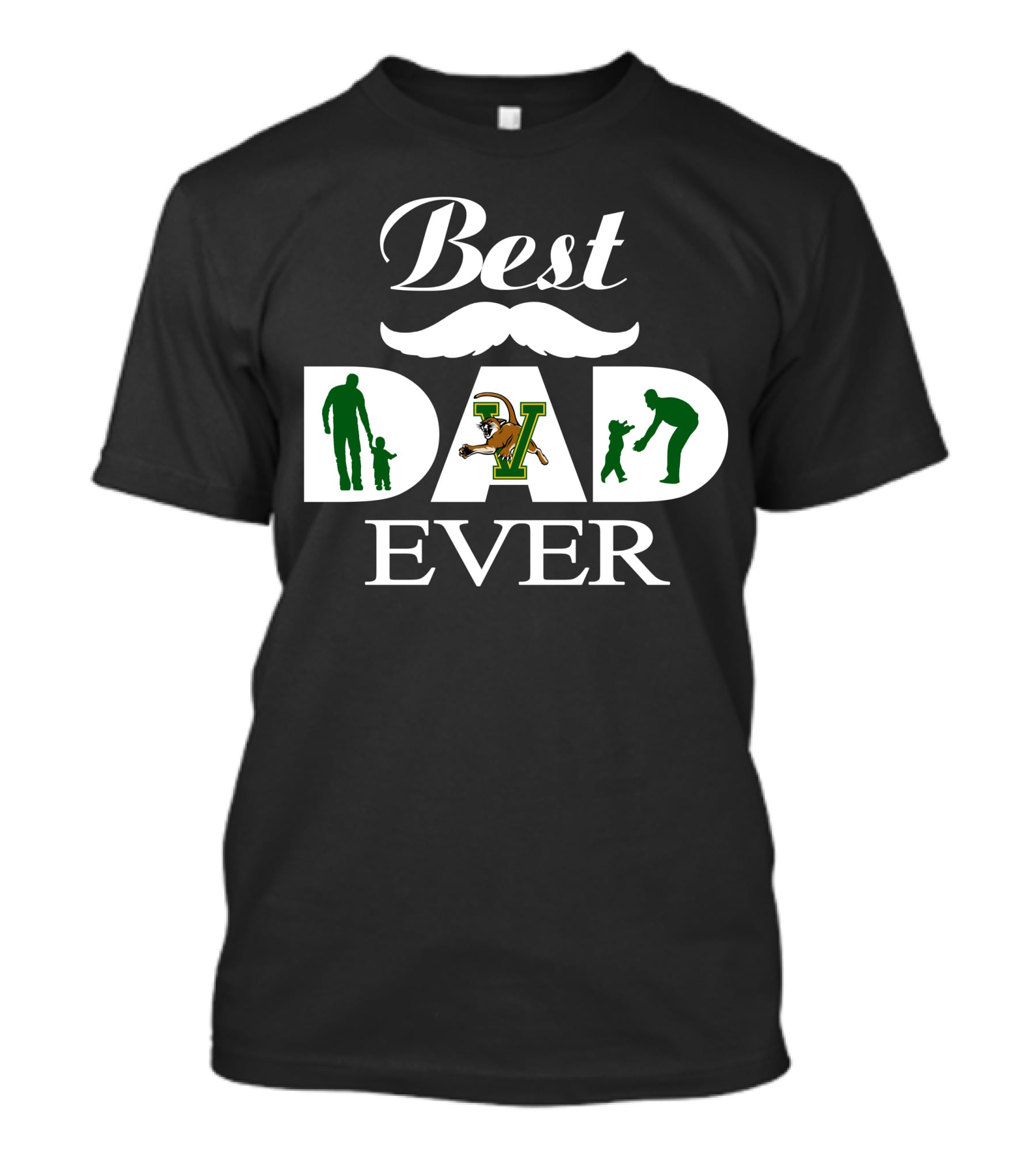 Best Dad Ever Vermont Catamounts Team Spirit T-Shirt