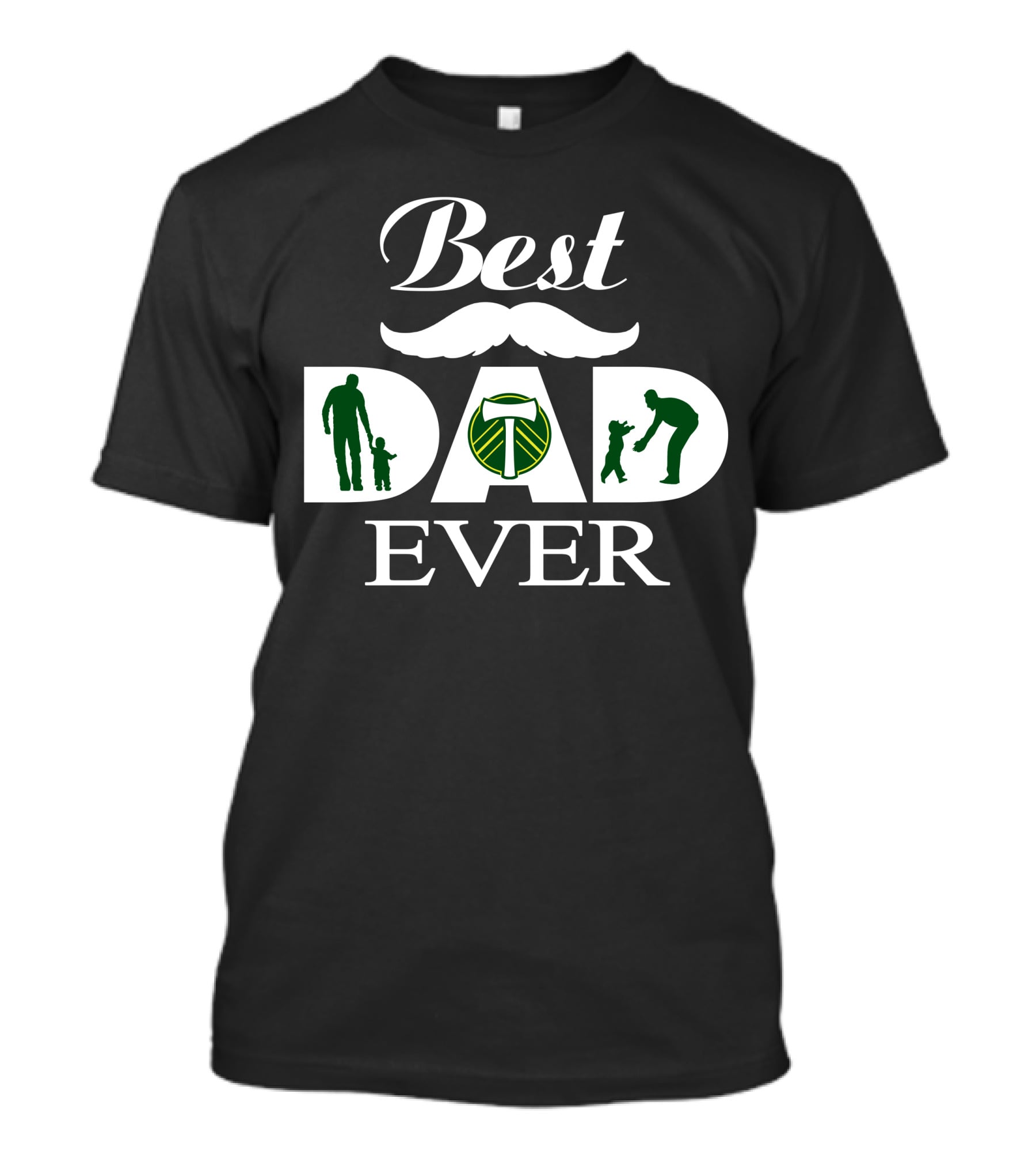 Best Dad Ever Portland Timbers Soccer Fan T-Shirt