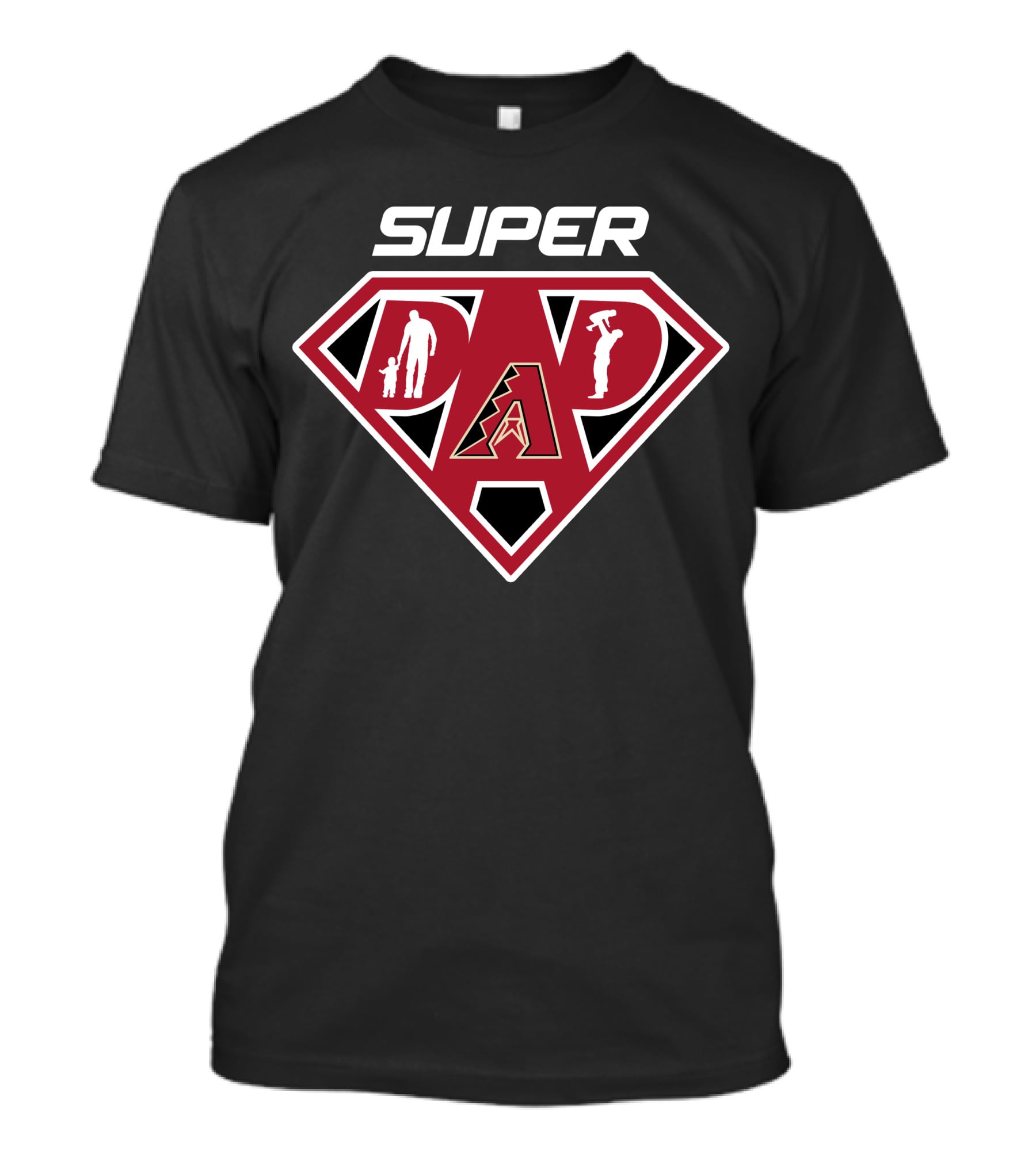 Super Dad Arizona Diamondbacks Hero T-Shirt