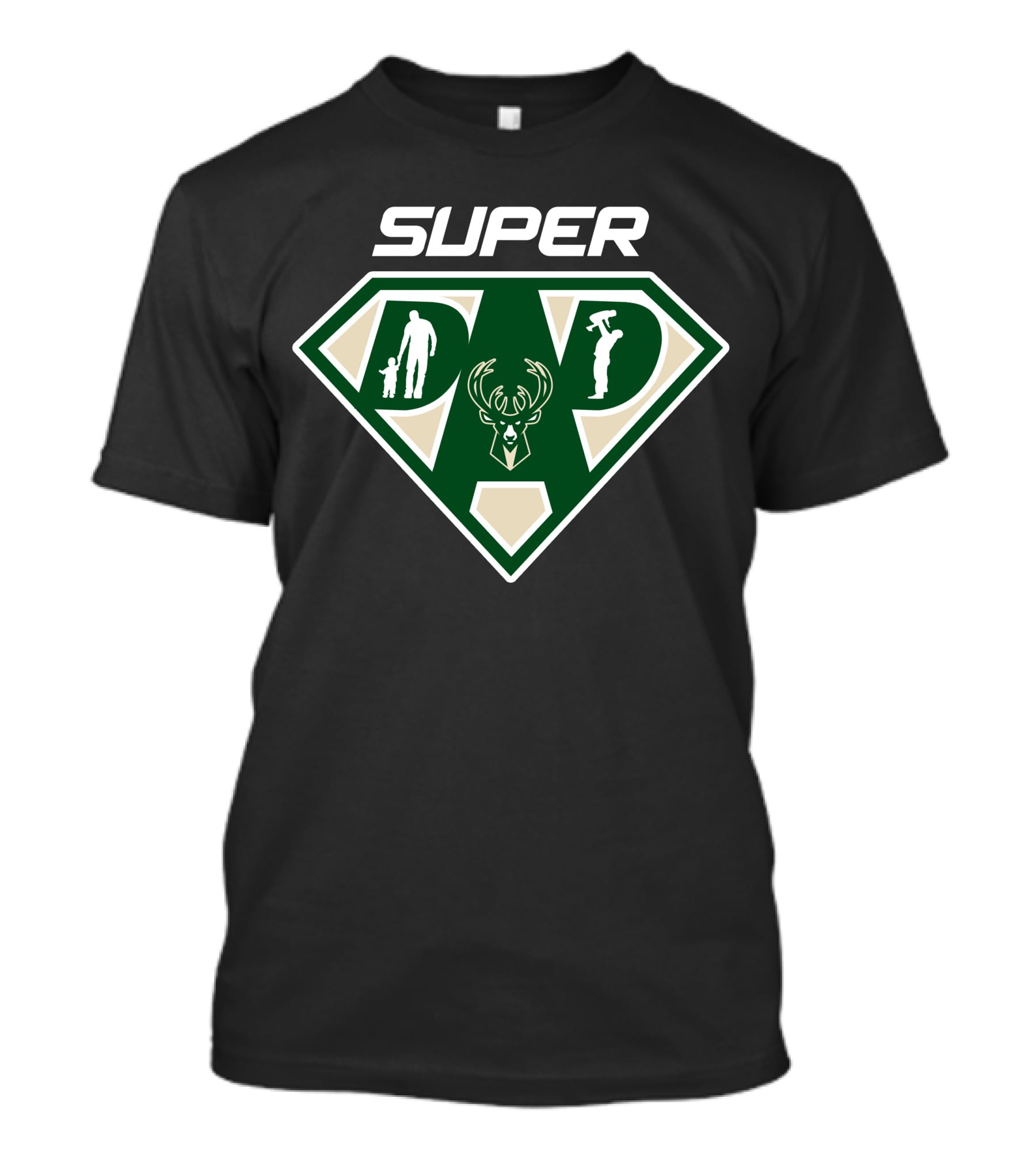 Super Milwaukee Bucks Dad T-Shirt