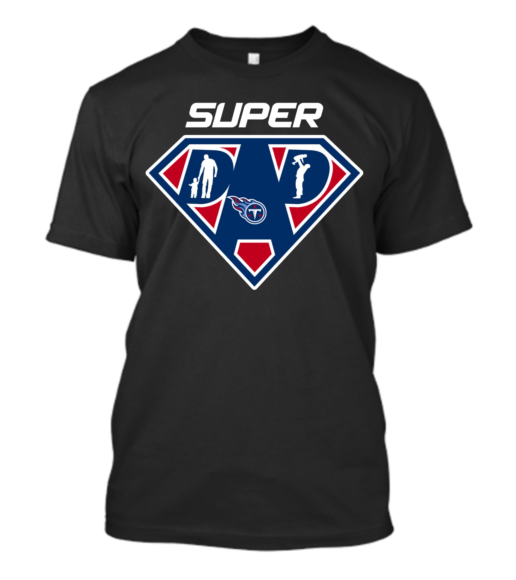 Tennessee Titans Super Dad Superman Shield T-Shirt