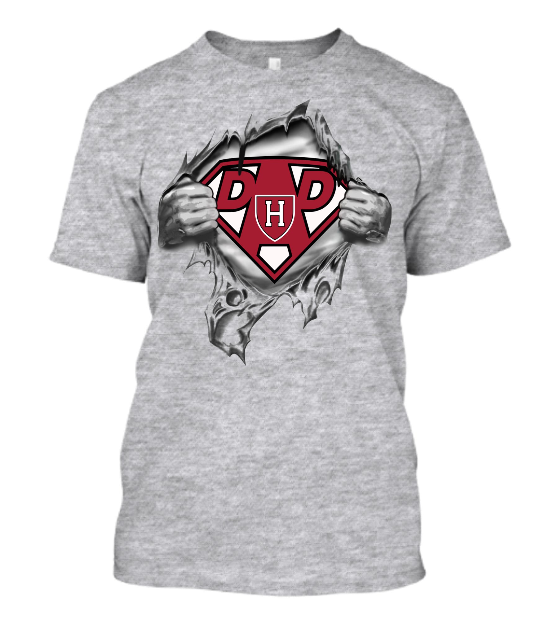 Harvard Crimson Super Dad Shield H Logo T-Shirt