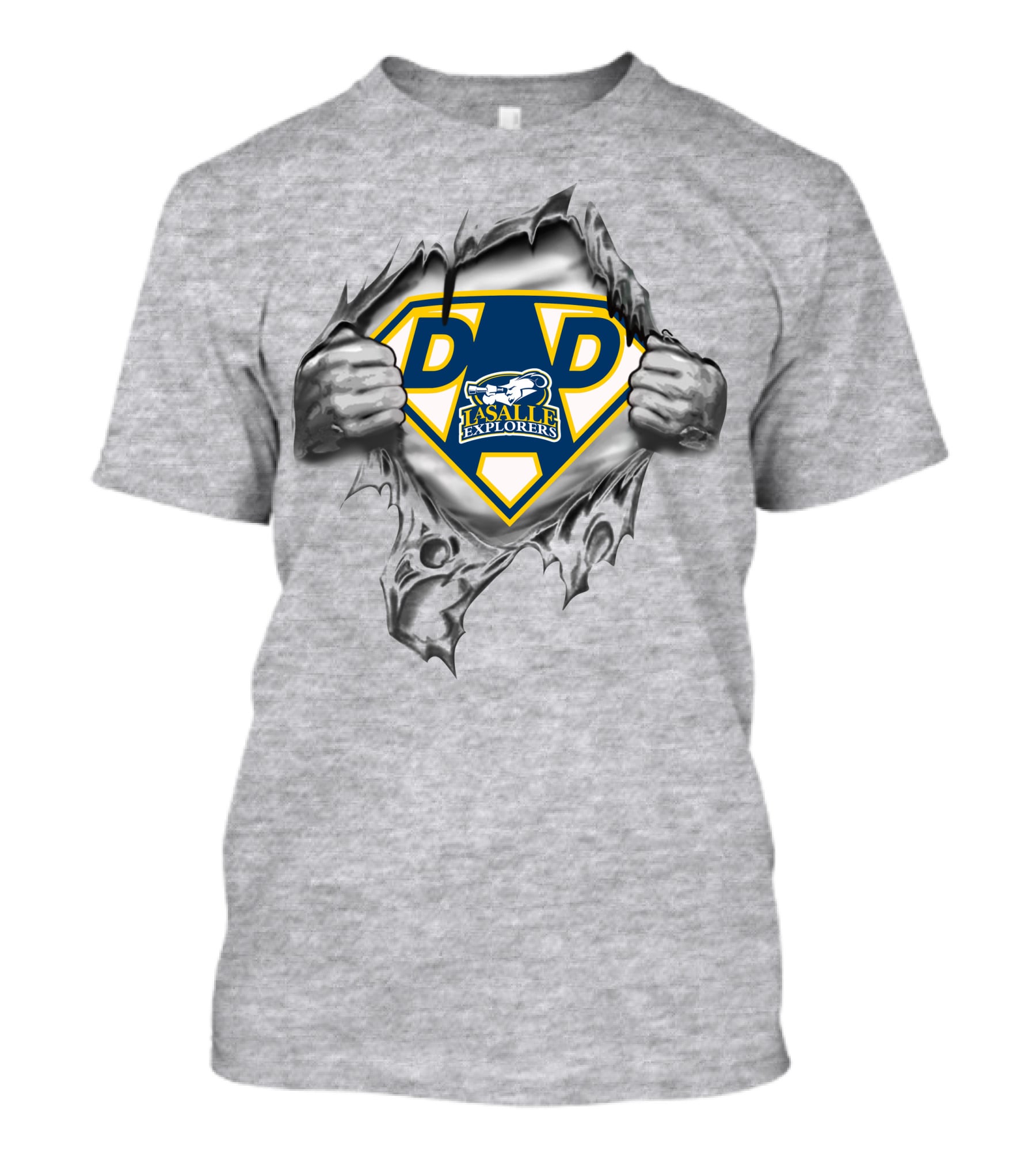 La Salle Explorers Dad Superhero '89 Style T-Shirt