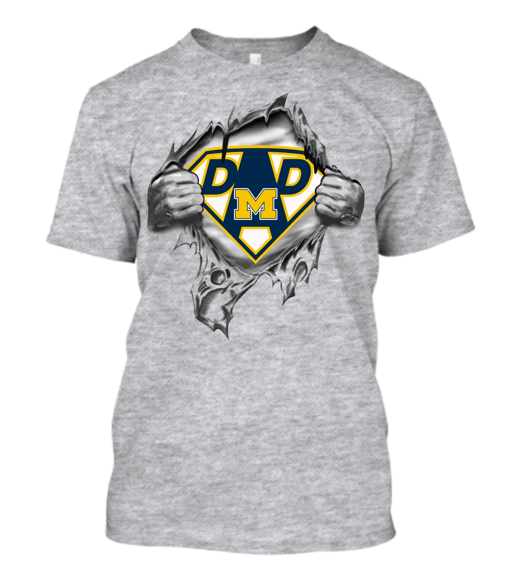 Michigan Wolverines Dad M Superhero T-Shirt