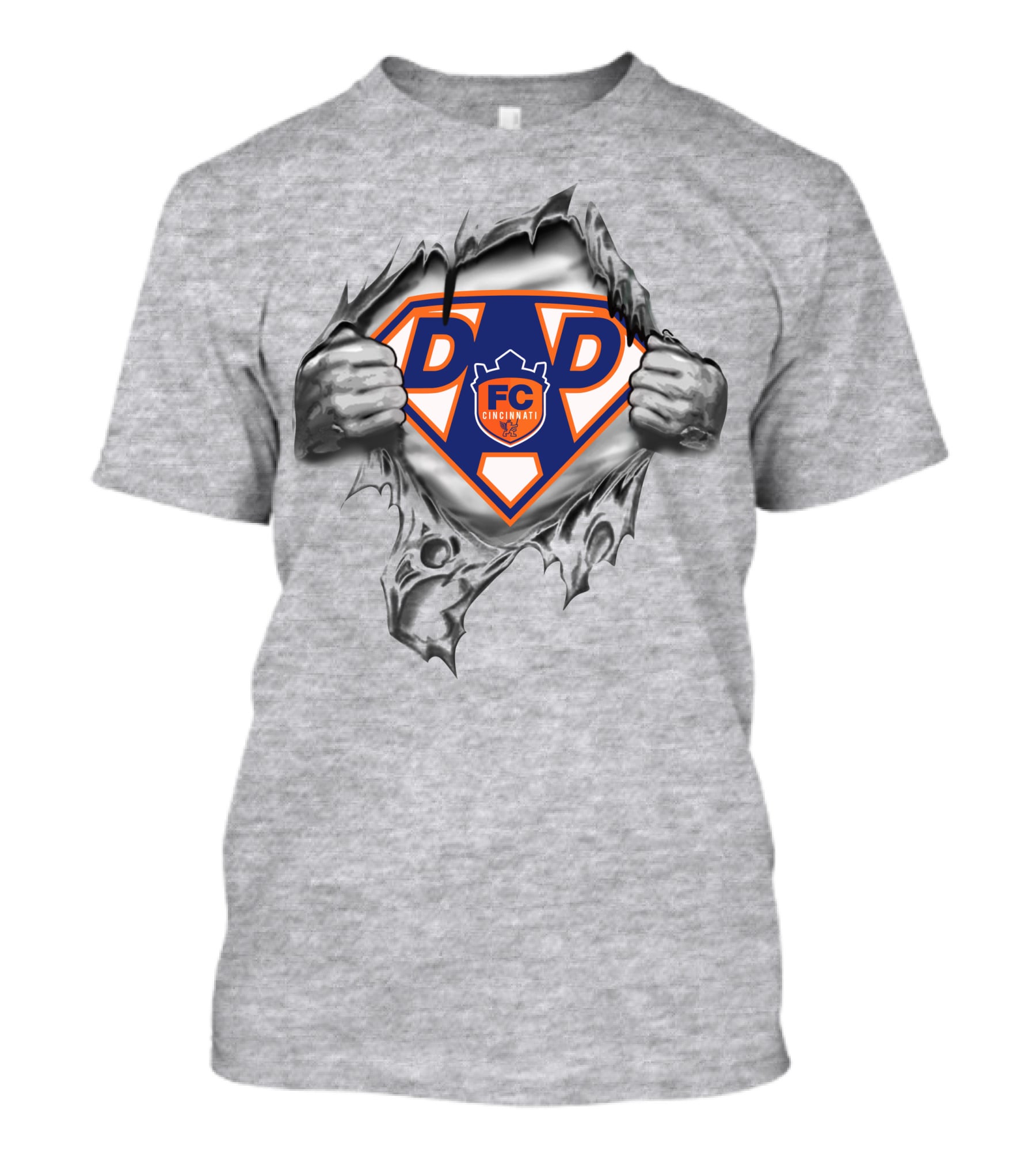 Fc Cincinnati Super Dad Hero Shield T-Shirt