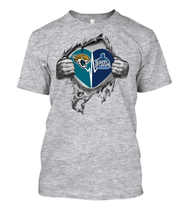 Jacksonville Jaguars West Florida Argonauts Heart T-Shirt