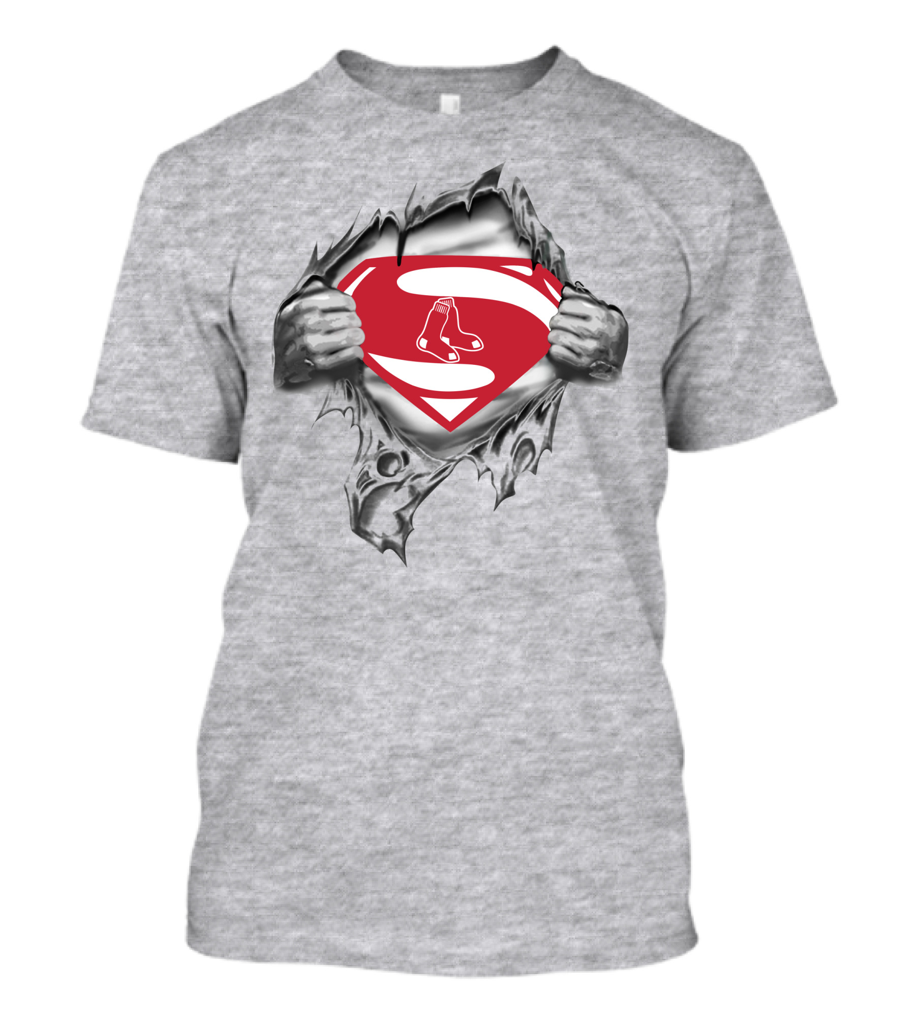 Boston Red Sox Superman Logo Rip T-Shirt