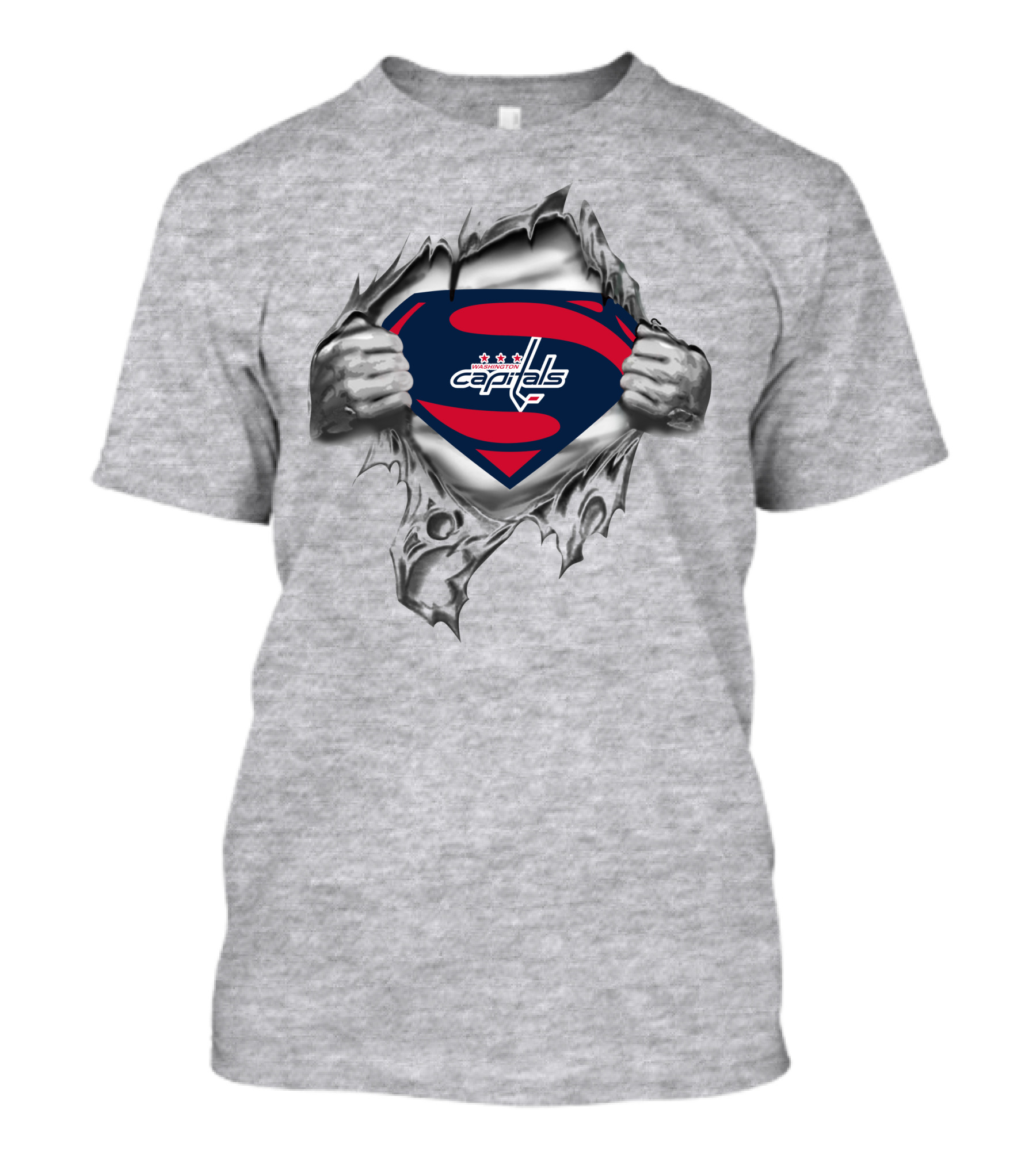 Washington Capitals Superman Logo 94 Vintage Style T-Shirt