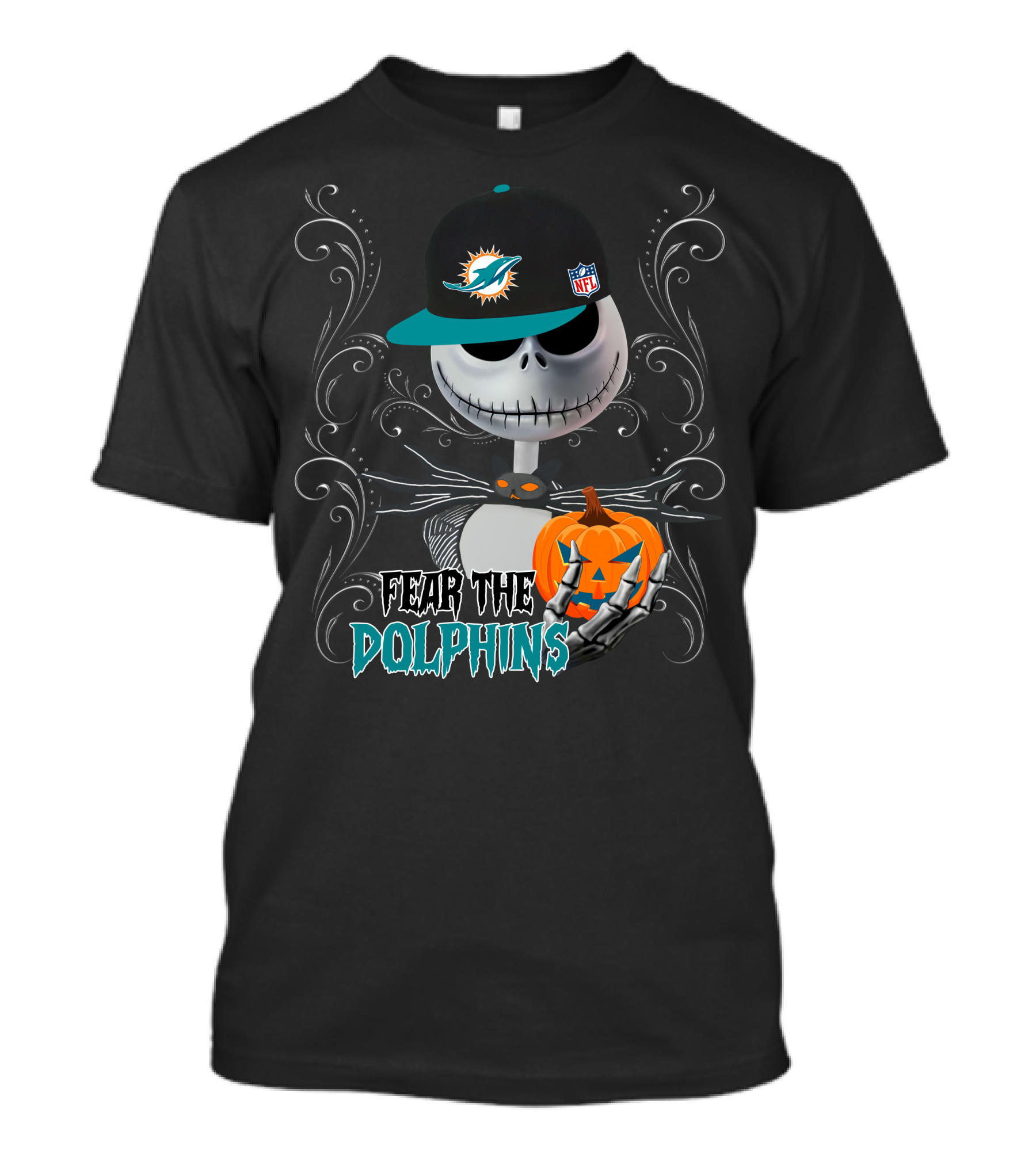 Fear The Dolphins Miami Halloween NFL T-Shirt