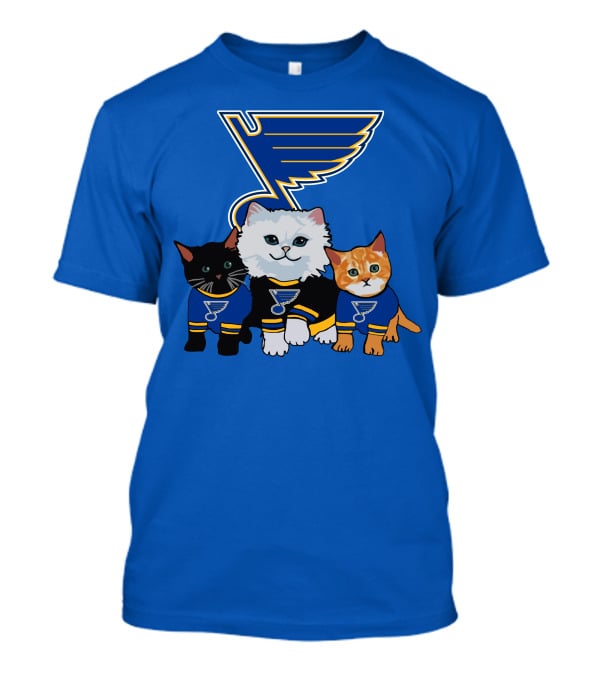 St Louis Blues Cats In Team Jerseys T-Shirt
