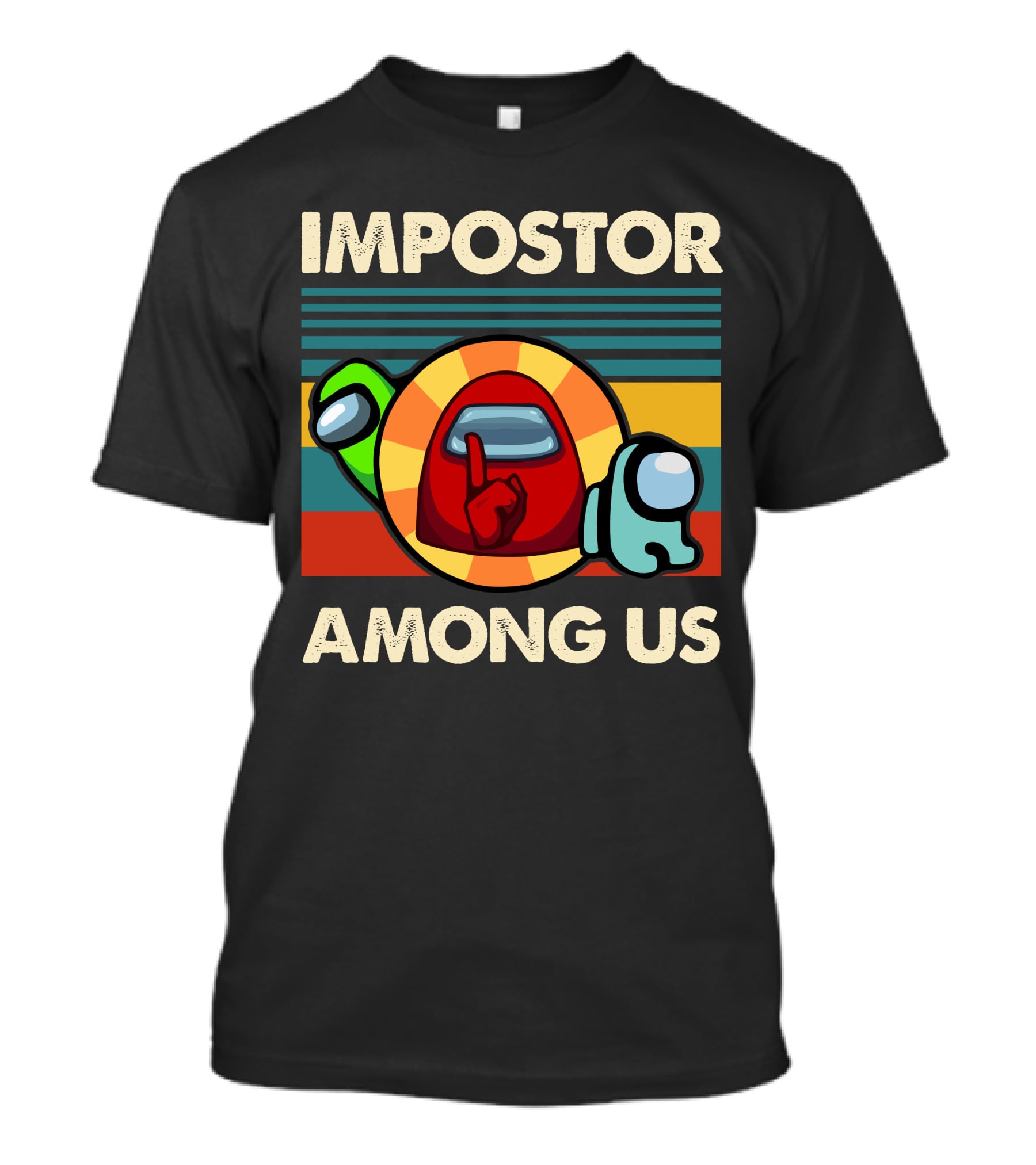 IMPOSTOR AMONG US Retro Crewmates T-Shirt