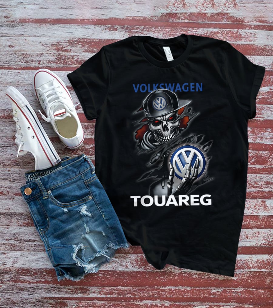 VOLKSWAGEN TOUAREG 05 Skull Logo Art Grim Reaper T-Shirt