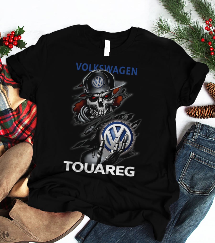 VOLKSWAGEN TOUAREG 05 Skull Logo Art Grim Reaper T-Shirt