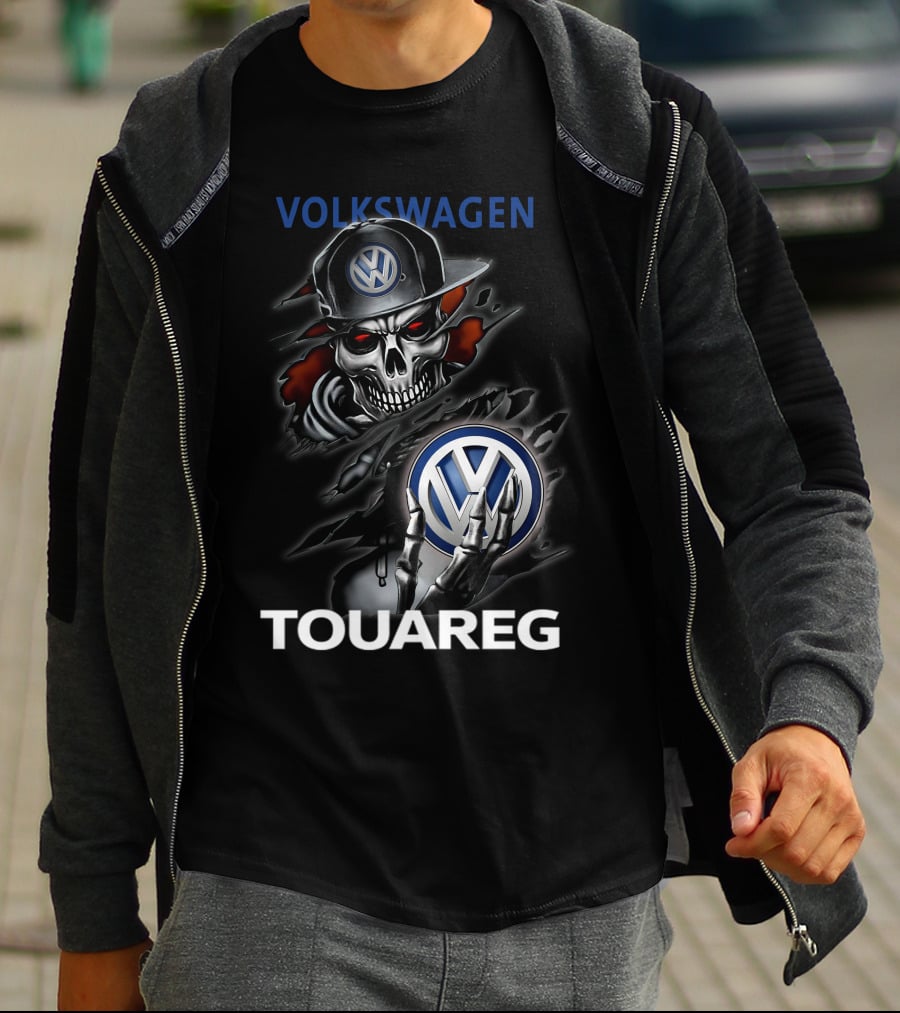VOLKSWAGEN TOUAREG 05 Skull Logo Art Grim Reaper T-Shirt
