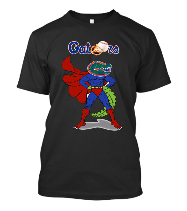 Gators Baseball Superhero Florida Gator T-Shirt