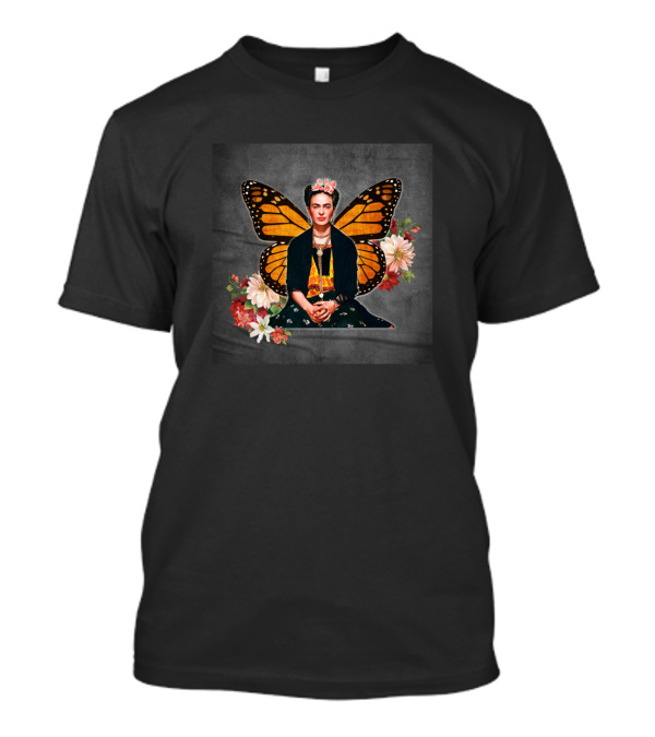 Frida Kahlo Butterfly Wings Floral Aesthetic T-Shirt