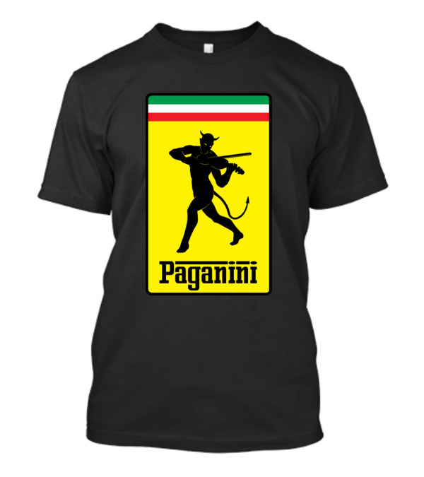 Paganini Devil Violinist Italy Flag Colors Ferrari T-Shirt