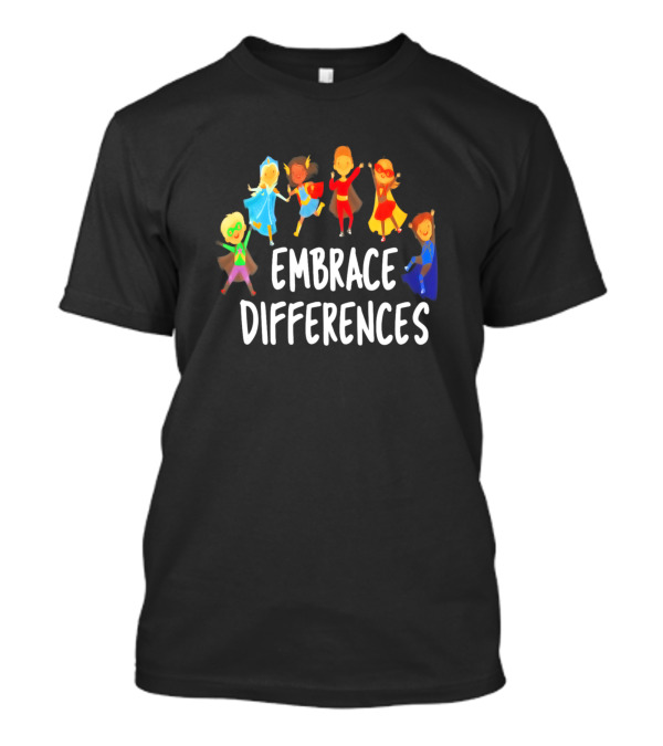 Autism Awareness Day Super Hero Embrace Differences T-Shirt