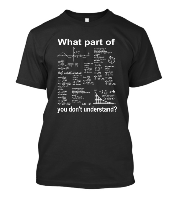 What Part Of Algebra Mathematics Teacher Study You Don't Understand? T-Shirt
