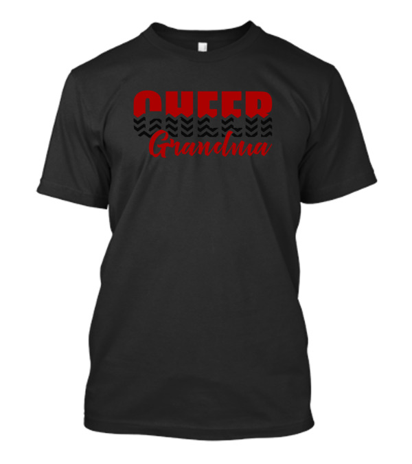 Cheer Grandma Bold Red Text With Zigzag T-Shirt