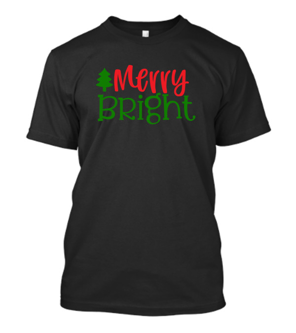 Merry Bright Christmas Tree Holiday T-Shirt