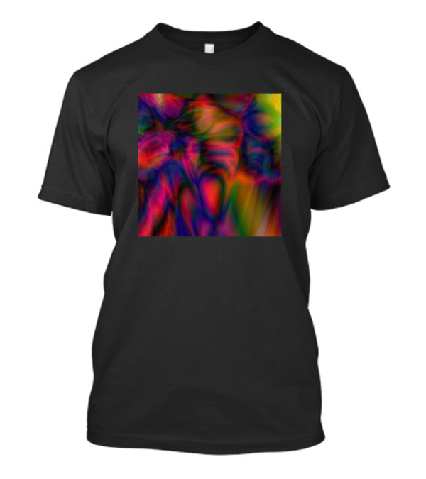 Multicolored Vivid Swirl Texture T-Shirt